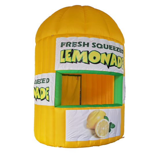Inflatable Lemonade Booth – Portable Stand with Blower for Events & Advertising(3x3x4mH/10x10x13.12ft)