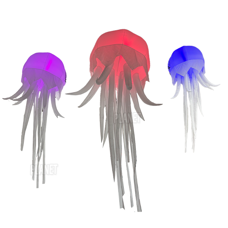 Hot Sale Inflatable LED Color Changing Hanging Jellyfish Light Balloon Advertising Party Decoration(3PCS)