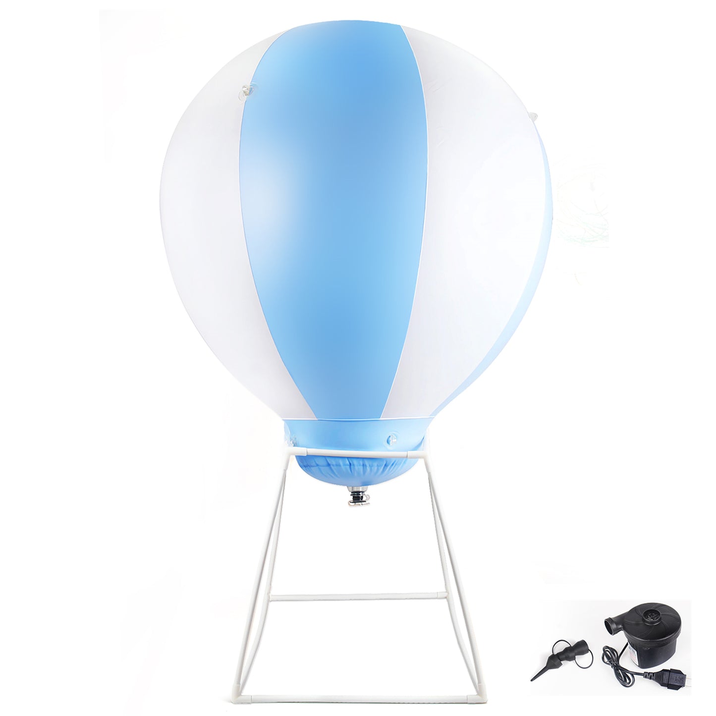 3ft Half Hot Air Balloon with Stand, Inflatable Baby Party Decoration Balloon, Suitable for Indoor and Outdoor Use/Birthday Wedding/Children's Party/Exhibition(1PCS)