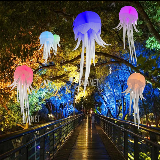 Hot Sale Inflatable LED Color Changing Hanging Jellyfish Light Balloon Advertising Party Decoration(3PCS)