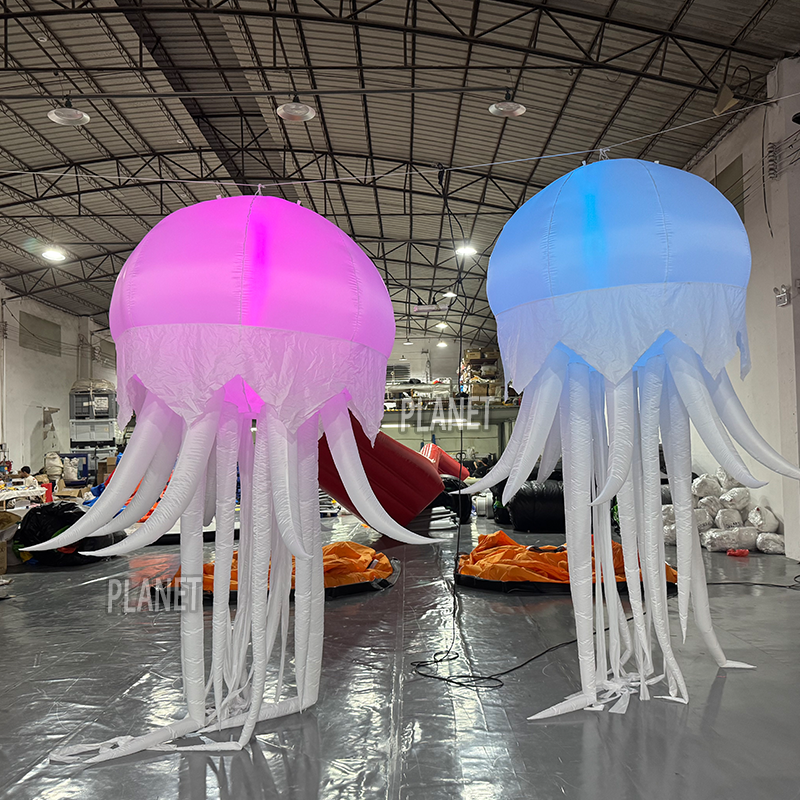 Hot Sale Inflatable LED Color Changing Hanging Jellyfish Light Balloon Advertising Party Decoration(3PCS)