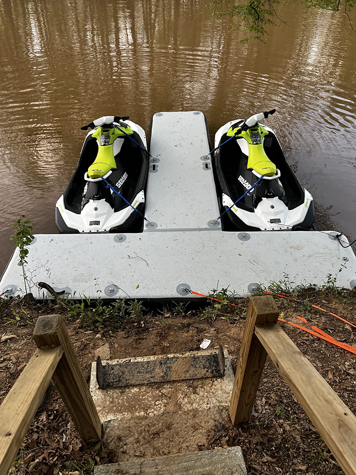 Floating Inflatable T Shape Pontoon Platform Parking Dock for Jet Ski/Yacht/Boat