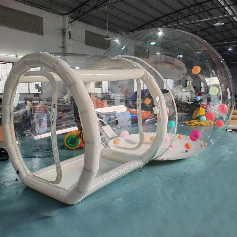 10ft dia. PVC Inflatable Balloon Bubble House, Transparent Bubble Camping Dome Tent with 950w Blower& Air Pump