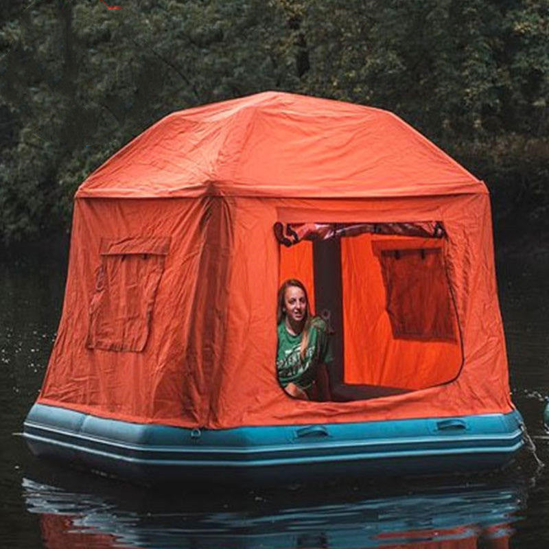 Inflatable Water Floating Shoal Tent Lake Camping Fishing Raft