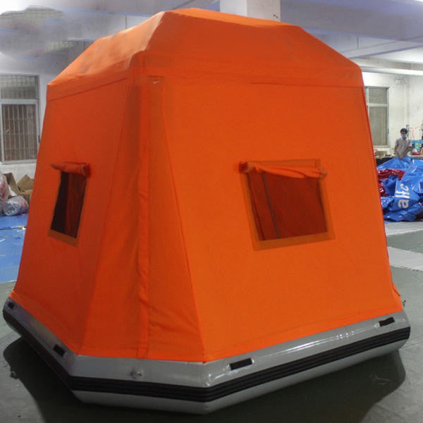 Inflatable Water Tent Floating Shoal Tent Outdoor Camping Fishing Raft Boat tent 8.2 * 8.2 * 7.54ft(2.5 * 2.5 * 2.3m)