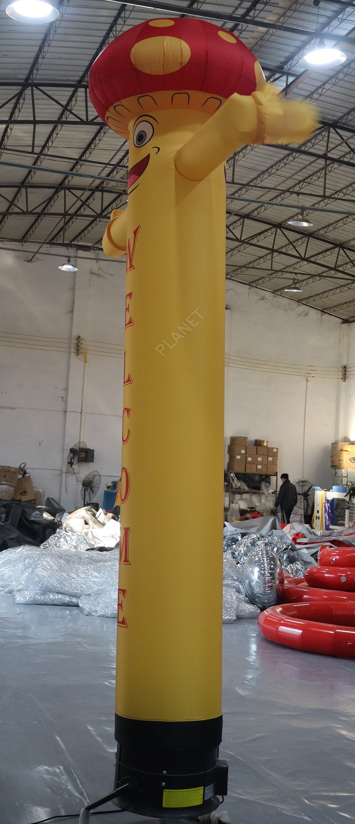 10ft Inflatable Air Dancer Tube Man – Mushroom Head Design with Blower | for Exhibitions, Parties, Malls, Advertising & Events
