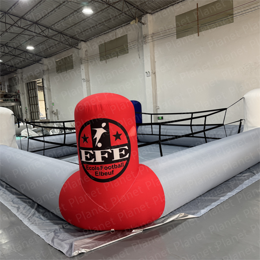Portable interactive inflatable boxing ring for safe wrestling and boxing games for parties and events