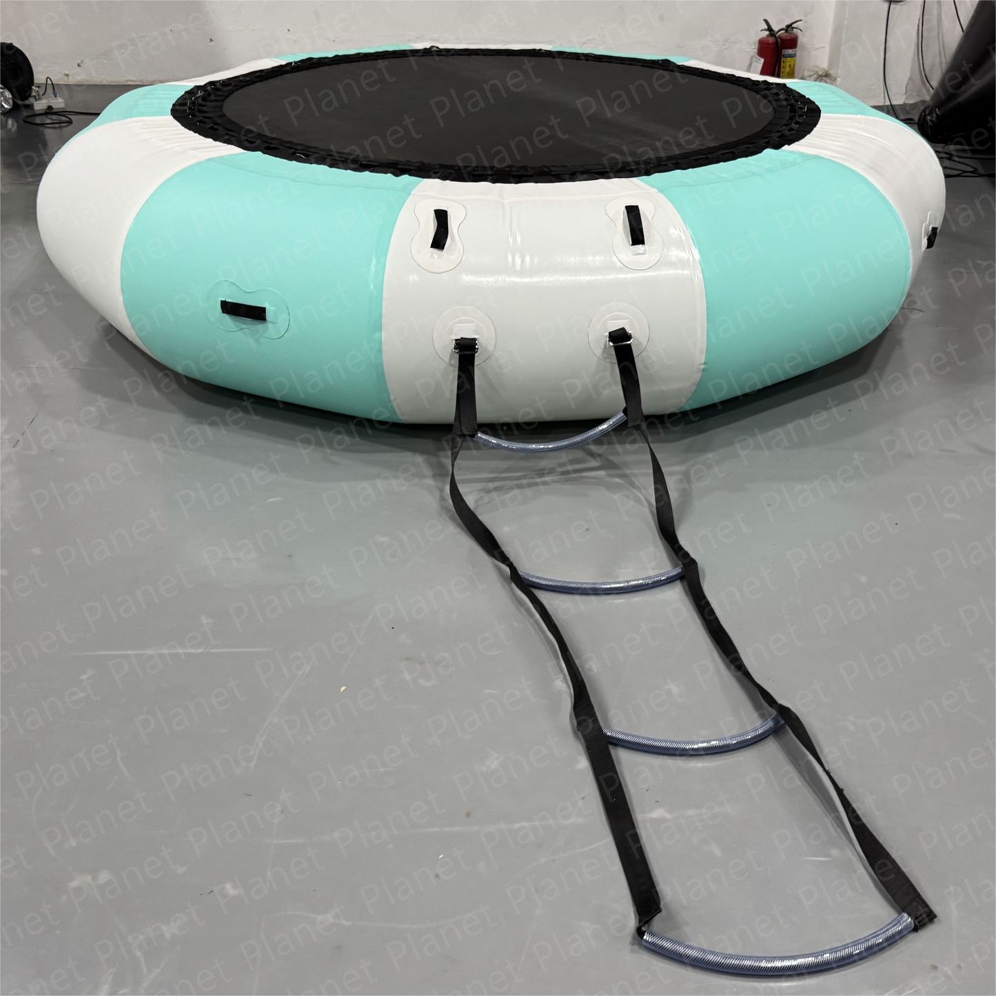 Portable Inflatable Water Trampoline with Air Pump for Outdoor Water Recreation Activities in Lakes, Swimming Pools
