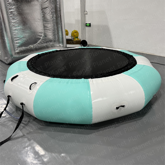 Portable Inflatable Water Trampoline with Air Pump for Outdoor Water Recreation Activities in Lakes, Swimming Pools