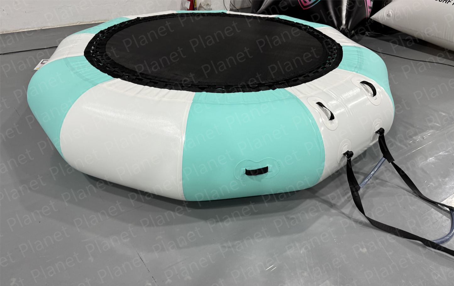 Portable Inflatable Water Trampoline with Air Pump for Outdoor Water Recreation Activities in Lakes, Swimming Pools