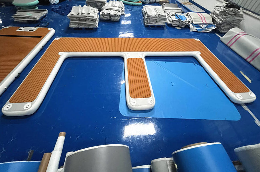 Floating E Shape Inflatable E Pontoon Platform Parking Dock for Jet Ski/Yacht/Boat