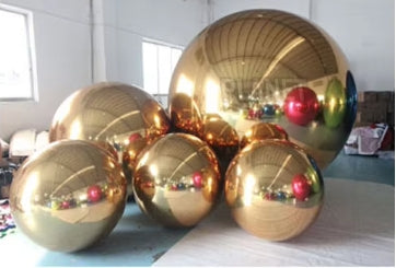 Giant inflatable Mirror ball set (9piece set)-PVC inflatable decorative mirror sphere for Party & Event