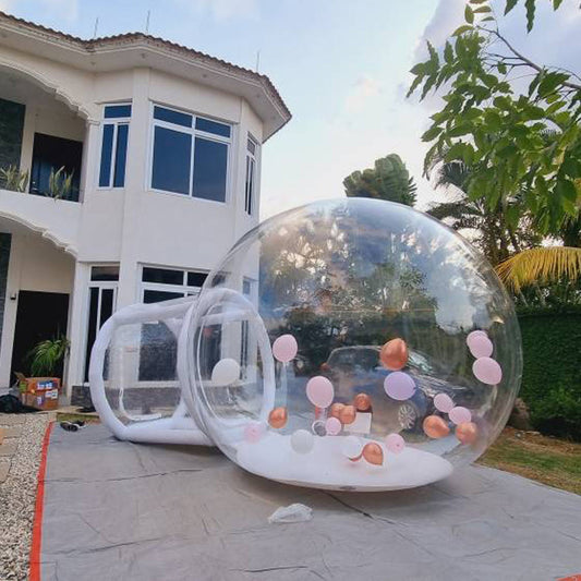 Transparent Inflatable balloon house Bubble Camping Tent with blower and air pump