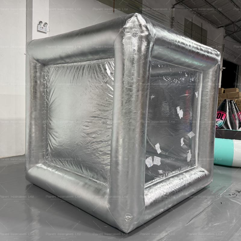 2.4x2.4x2.4mH/7.87*7.87*7.87ftH Inflatable Photo Booth Enclosure Inflatable Cash Cube Money Machine Booth Inflatable Cash Grabber for Photo Taking