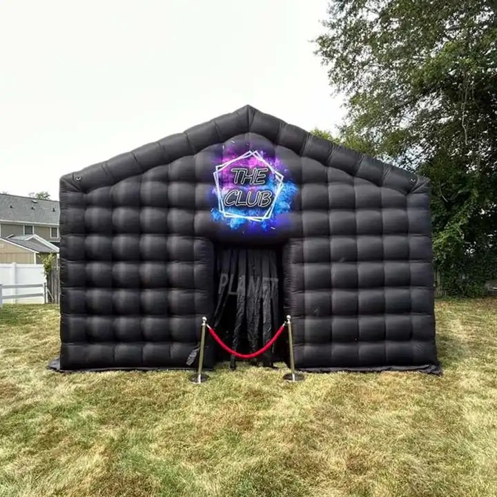 Customize Mobile Disco Lighting Night Club Tent Inflatable Cube Party Tent Inflatable Nightclub