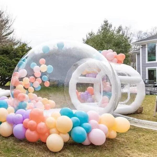 Transparent Inflatable balloon house Bubble Camping Tent with blower and air pump