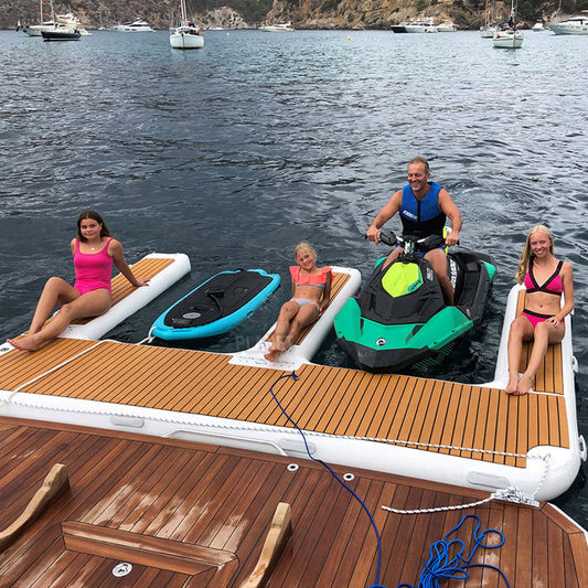 Floating E Shape Inflatable E Pontoon Platform Parking Dock for Jet Ski/Yacht/Boat