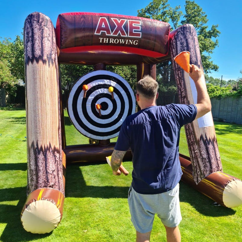 Inflatable Axe Game Inflatable Football Soccer Shooting 3.0x2.4x2.65 m(10 * 7.8 * 8.6FT)…