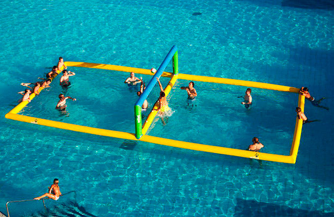 Outdoor Floating Water Volleyball Field Inflatable Volleyball Court with Net Pump