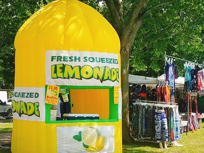 Inflatable Lemonade Booth – Portable Stand with Blower for Events & Advertising