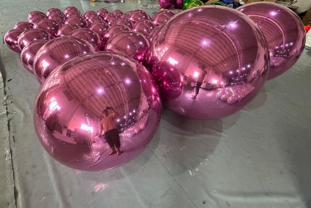 Giant inflatable Mirror ball set (9piece set)-PVC inflatable decorative mirror sphere for Party & Event
