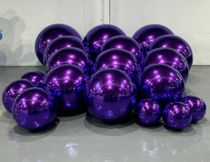Giant inflatable Mirror ball set (9piece set)-PVC inflatable decorative mirror sphere for Party & Event