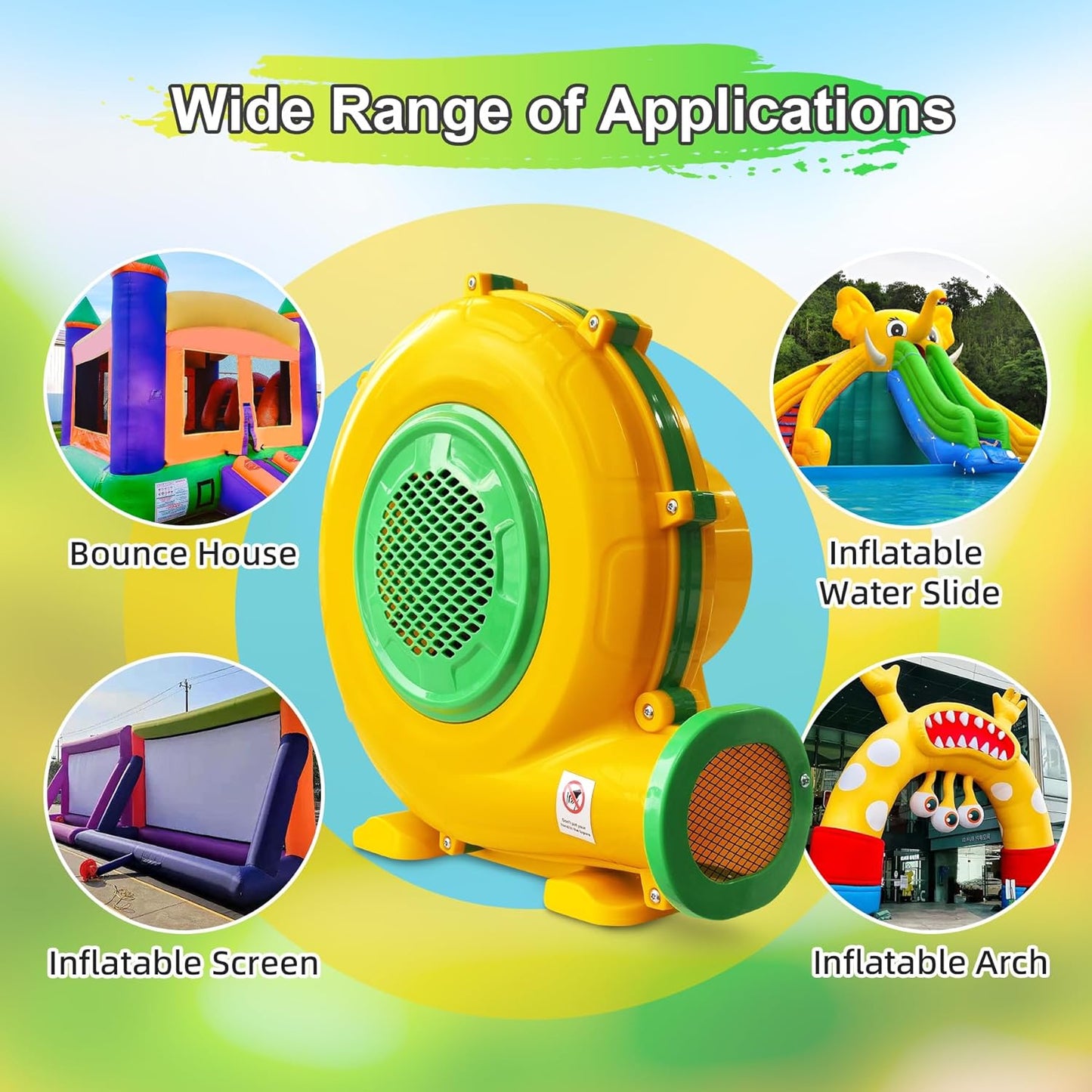 950W High Speed air blower for inflatable bounce house with ETL certificate