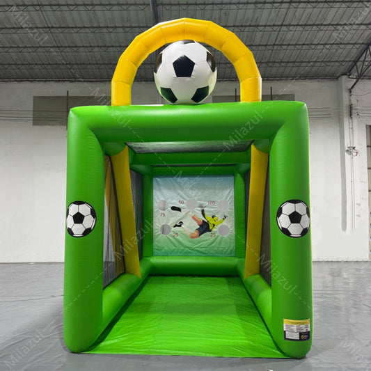 5x3x3m Inflatable soccer target goal kick shooting game inflatable football gate with blower, suitable for backyard, park, outdoor party and sports training