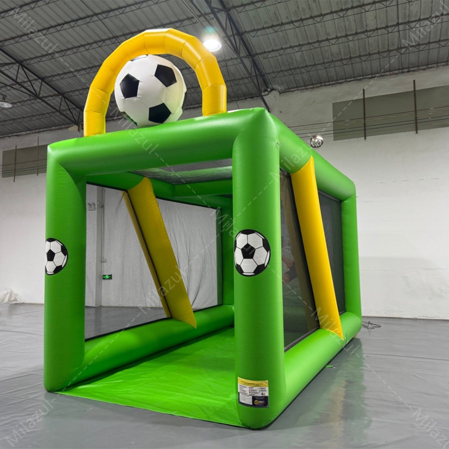 5x3x3m Inflatable soccer target goal kick shooting game inflatable football gate with blower, suitable for backyard, park, outdoor party and sports training