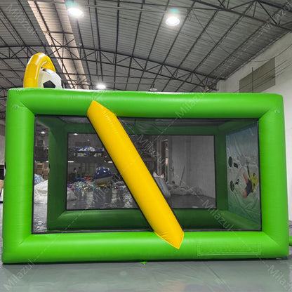 5x3x3m Inflatable soccer target goal kick shooting game inflatable football gate with blower, suitable for backyard, park, outdoor party and sports training