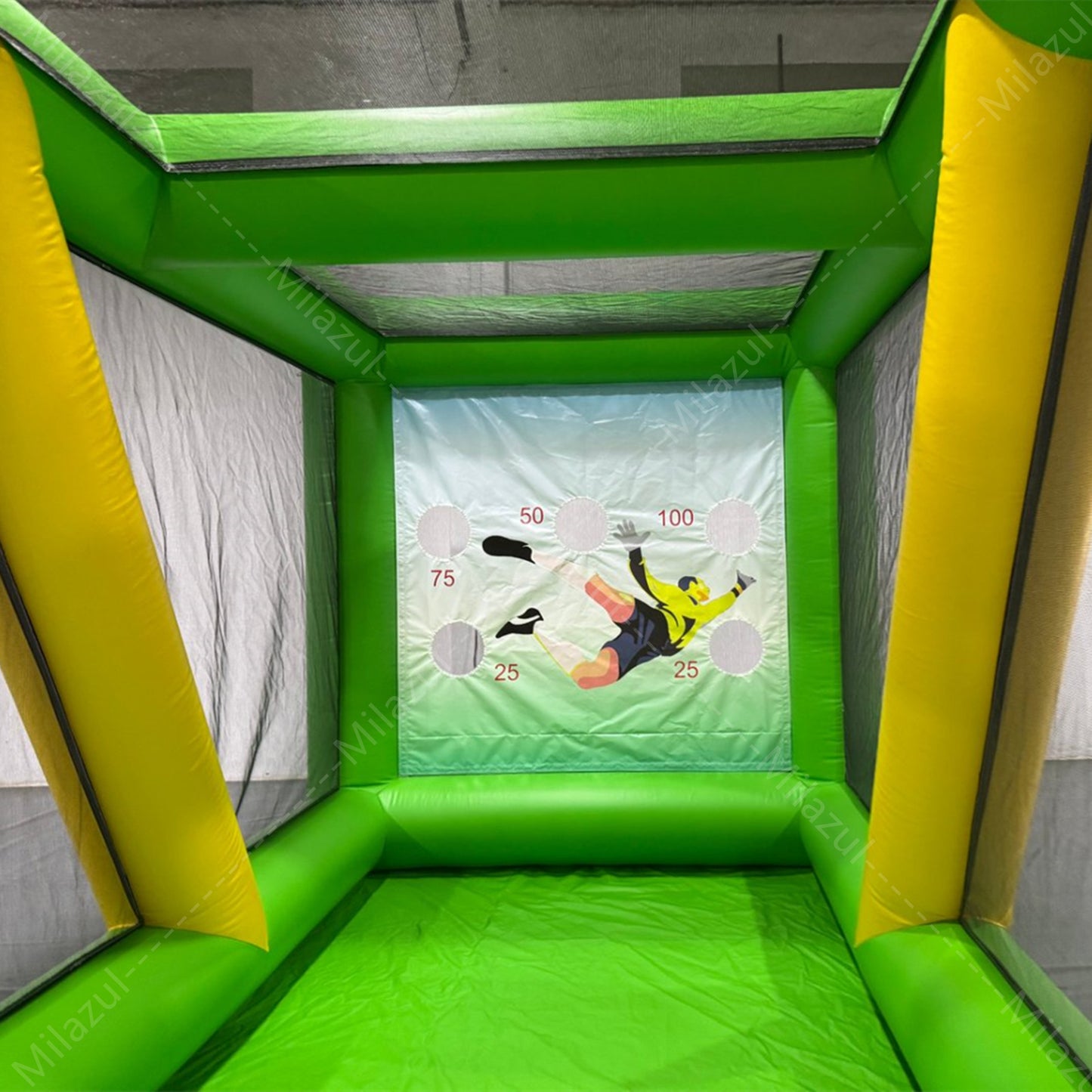 5x3x3m Inflatable soccer target goal kick shooting game inflatable football gate with blower, suitable for backyard, park, outdoor party and sports training