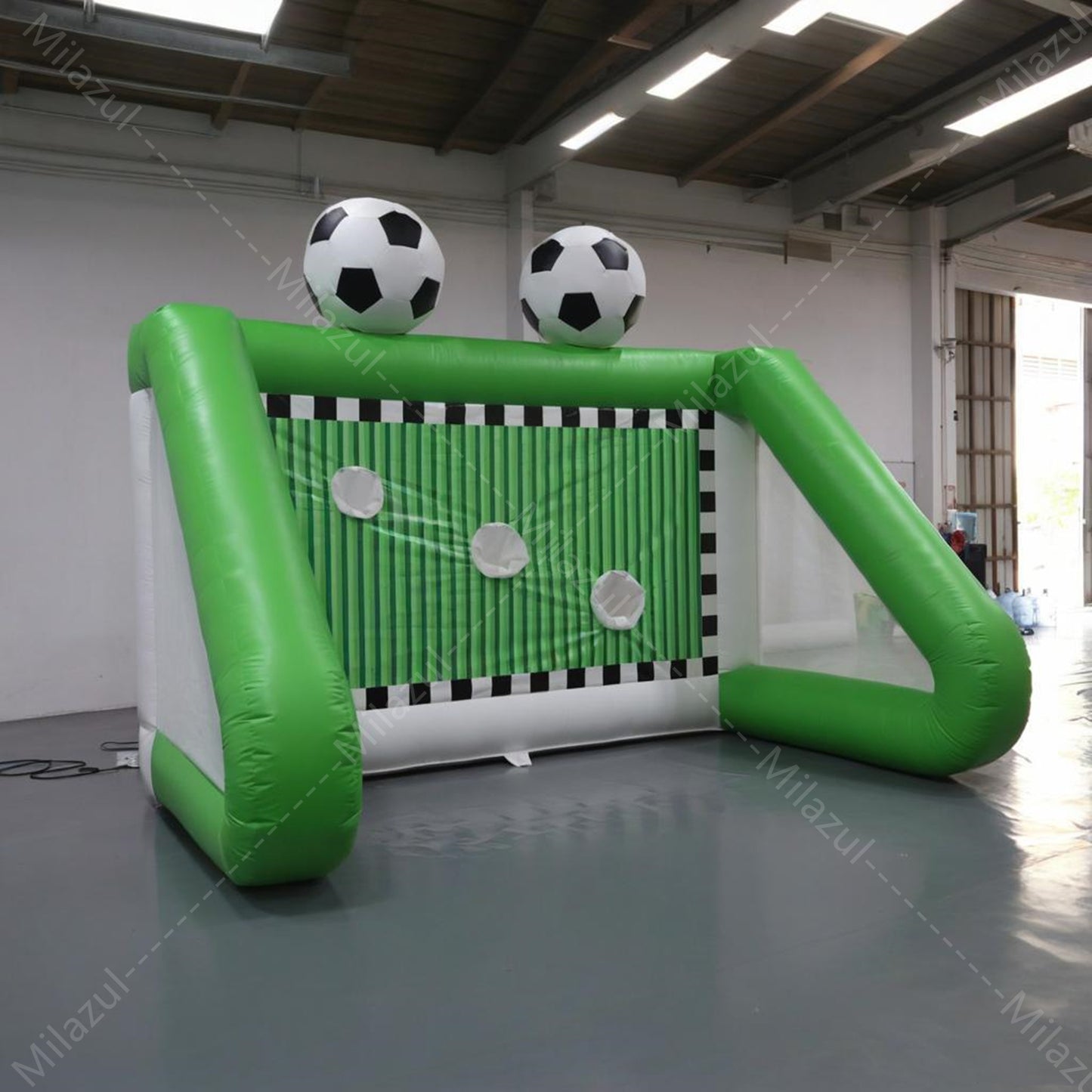 13.12x8.2ft Inflatable Soccer Goal with Blower – 3-Zone Training Target for Backyard, Parties & Outdoor Fun