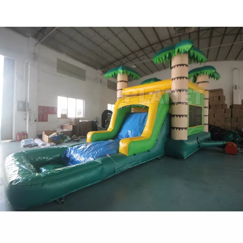 Inflatable Combo Bounce House with slide and pool for party rental