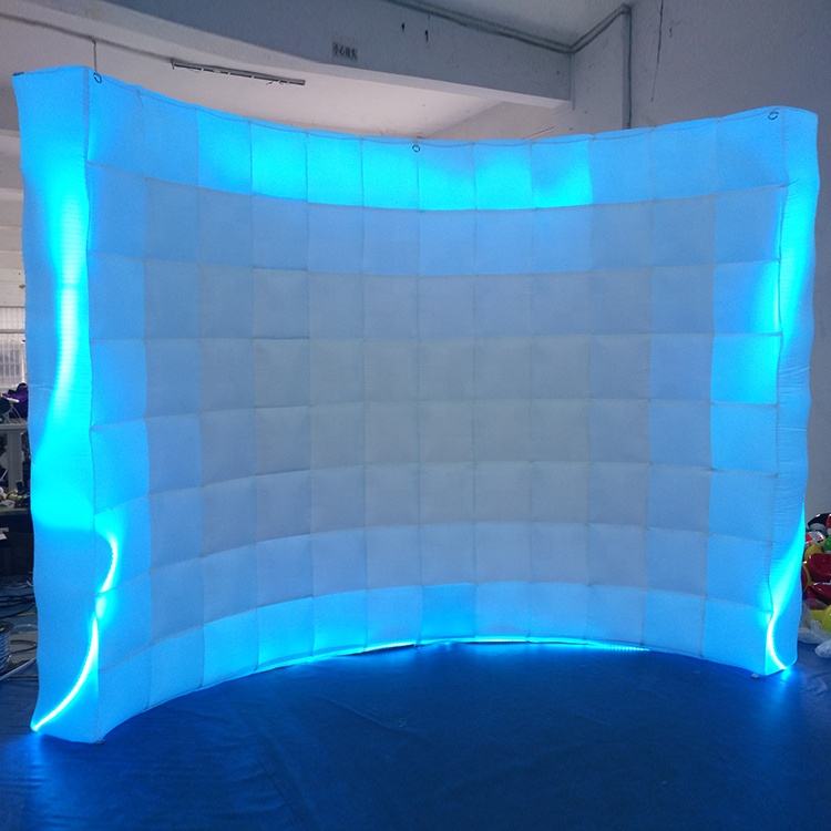 inflatable Photo Booth Wall 8 colors Led Photo Booth Backdrop Enclosure  For Wedding Party Event Exhibition  9.84*7.54 ft（3x2.3m）