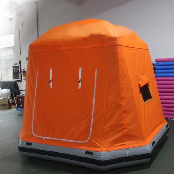 Inflatable Water Tent Floating Shoal Tent Outdoor Camping Fishing Raft Boat tent 8.2 * 8.2 * 7.54ft（2.5 * 2.5 * 2.3m）