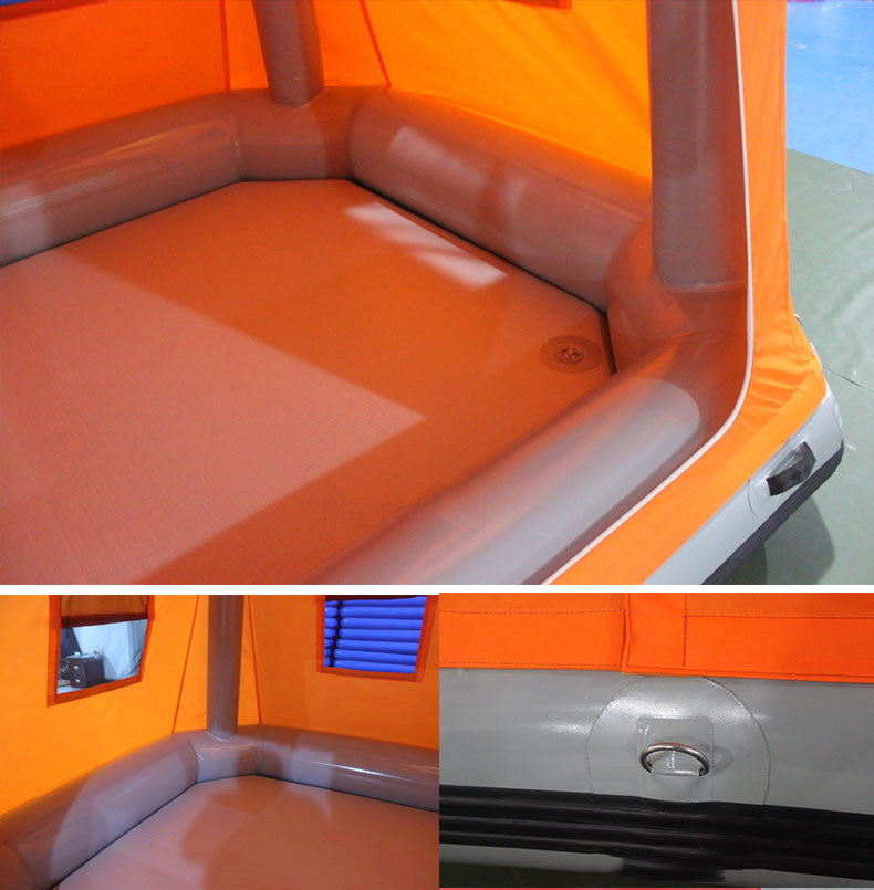 Inflatable Water Tent Floating Shoal Tent Outdoor Camping Fishing Raft Boat tent 8.2 * 8.2 * 7.54ft（2.5 * 2.5 * 2.3m）