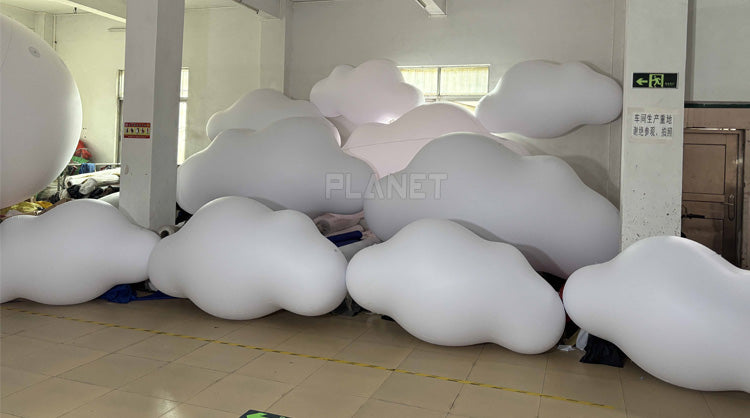 PVC inflatable cloud balloons - hanging decorations for parties, events and advertising