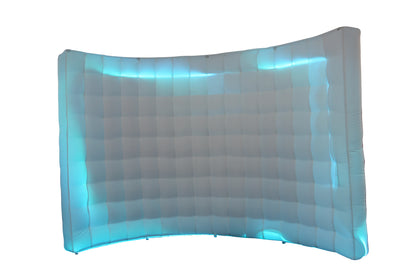 inflatable Photo Booth Wall 8 colors Led Photo Booth Backdrop Enclosure  For Wedding Party Event Exhibition  9.84*7.54 ft（3x2.3m）