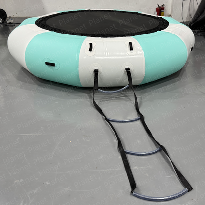 Portable Inflatable Water Trampoline with Air Pump for Outdoor Water Recreation Activities in Lakes, Swimming Pools