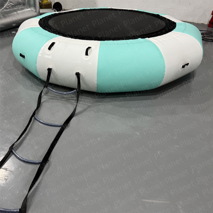 Portable Inflatable Water Trampoline with Air Pump for Outdoor Water Recreation Activities in Lakes, Swimming Pools