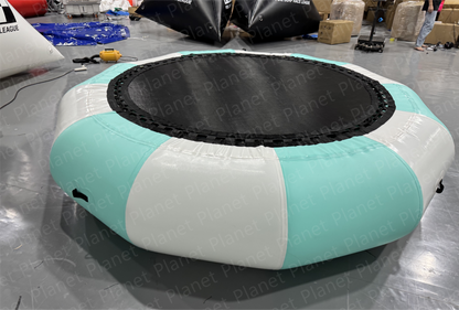 Portable Inflatable Water Trampoline with Air Pump for Outdoor Water Recreation Activities in Lakes, Swimming Pools