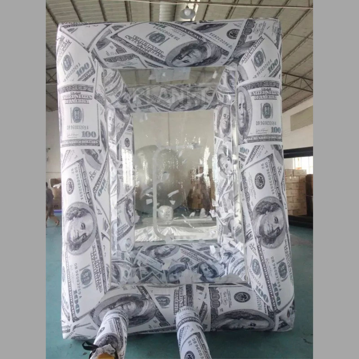 Money Catching Inflatables Inflatable Money Machine Large Cash Grab Booth with air Blower Inflata ...