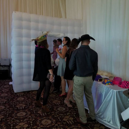 Inflatable Photo Booth with LED Light for Event Weddings Photo Booth Two Doors with Inner Air Blower and Remote Controller for Event Weddings Photo Booth