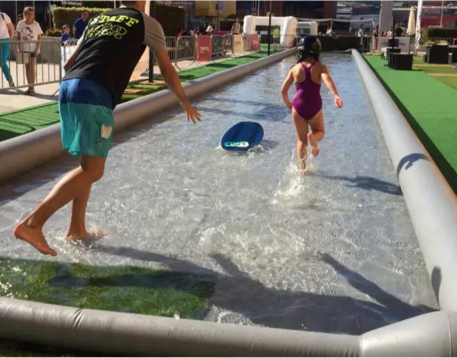 Inflatable Skimboard Pool High Quality PVC Outdoor Inflatable Skimboard Track Pool Backyard Sport Game