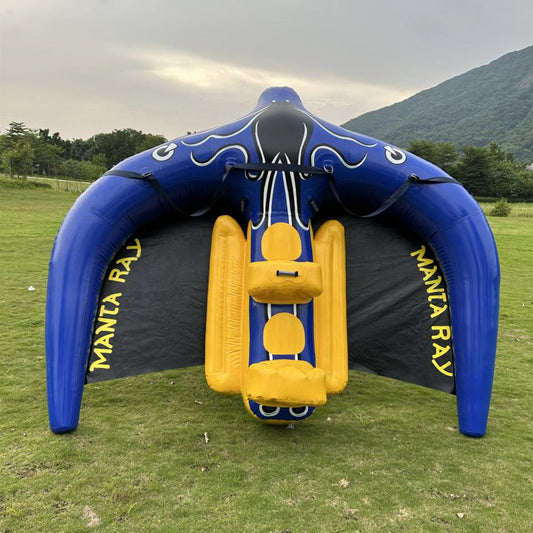 Towable Inflatable Flying Manta Ray Water Sports Tube with Air Pump – Perfect for Thrill-Seekers and Summer Fun