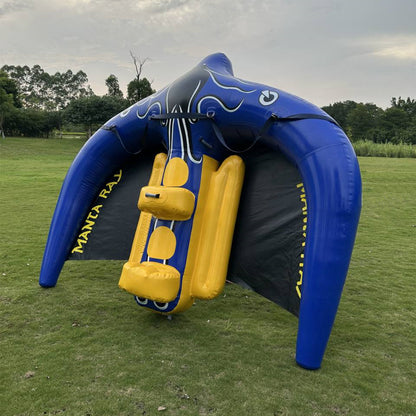 Towable Inflatable Flying Manta Ray Water Sports Tube with Air Pump – Perfect for Thrill-Seekers and Summer Fun