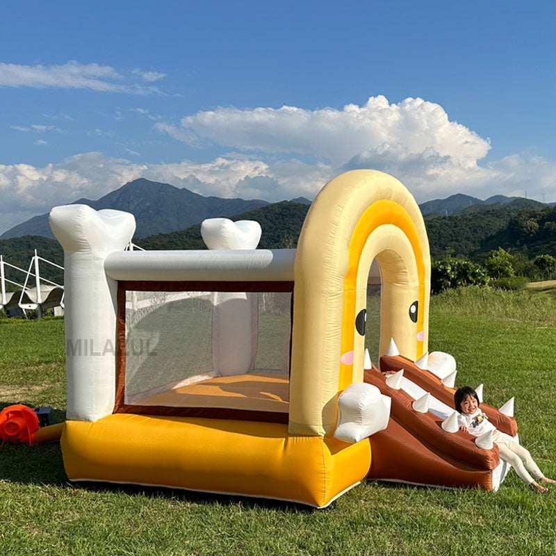 Inflatable Crocodile Bounce House with Slide – Portable Fun for Ages 3-8, Includes 370W Blower for Indoor & Outdoor Play