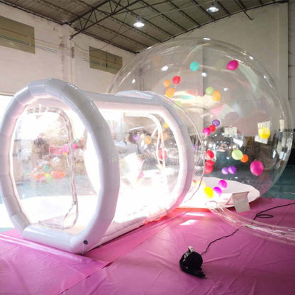 Transparent Inflatable balloon house Bubble Camping Tent with blower and air pump