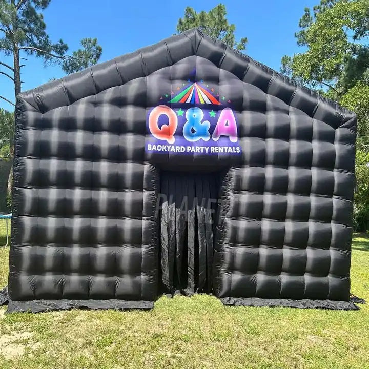 Customize Mobile Disco Lighting Night Club Tent Inflatable Cube Party Tent Inflatable Nightclub