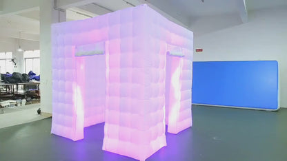 Inflatable Photo Booth with LED Light for Event Weddings Photo Booth with Inner Air Blower and Remote Controller for Event Weddings Photo Booth
